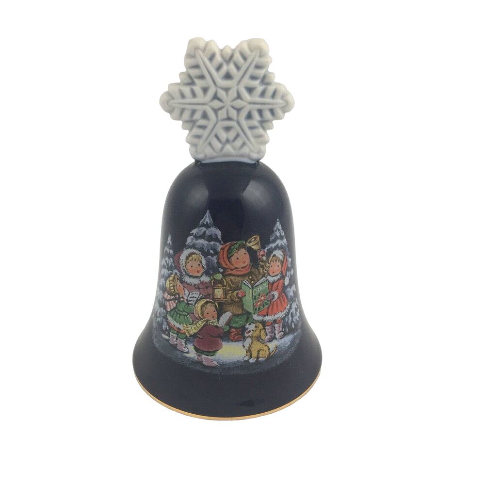 Avon Antique Vintage Christmas Porcelain Snowflake Bell